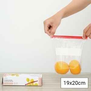 Túi zipper đa năng Shinshen 1L (có khóa kéo loại đỏ - đáy mở rộng) Inochi