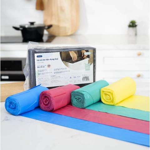 Lô túi rác 4 Màu tiện dụng Soji ( 4 cuộn ) Inochi