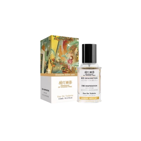 DRAWING OF ORANGE TREE - Eau De Toilette | Modern Bath Art