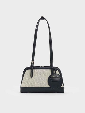 Enola Canvas Two-Tone Elongated-Handle Bag