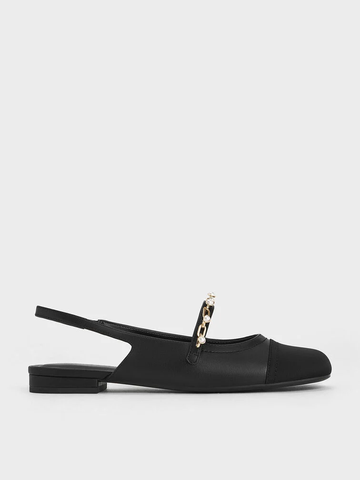 Rio Beaded Chain-Link Slingback Flats
