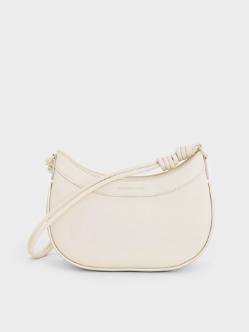 Sabine Knotted-Strap Curved Shoulder Bag