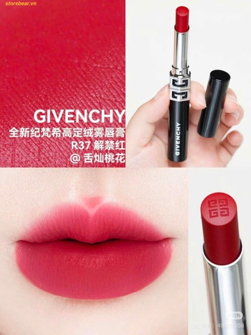 Son Givenchy Le Rouge Interdit Intense Silk Velvet Matte Lipstick – R37 Đỏ Rượu