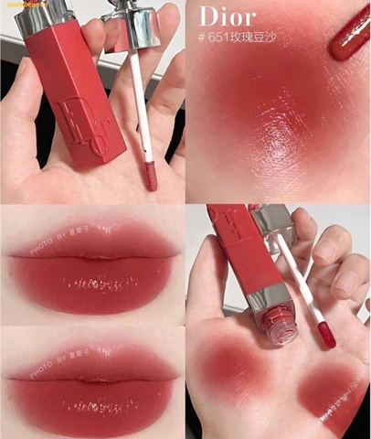 Son Dior Addict Lip Tint Tatto 651 Màu Hồng - Fullbox