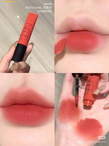 Son Kem Nars Air Matte Lip Color 373 Feisty - Màu Cam Hồng Đào San Hô - fullbox