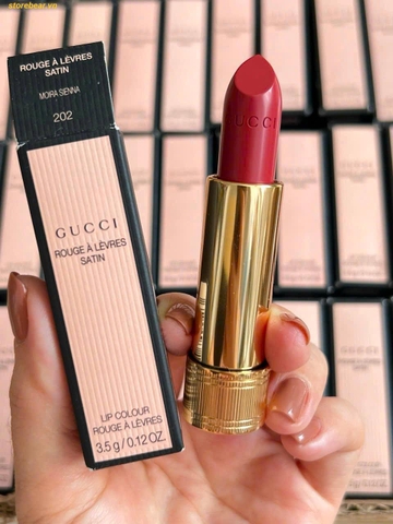 Son Gucci Rouge à Lèvres Satin 202 Agatha Orange Hồng Đất