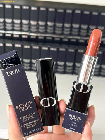 Son Dior Rouge Lipstick 240 J'Adore Satin Finish Hồng Cam Đất - Fullbox