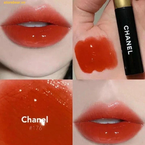 Son Kem Chanel Le Rouge Duo Ultra Tenue 176 - Burning Red Màu Đỏ Cam