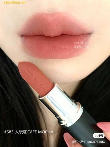 Son Mac Ximal Matte Lipstick 683 Cafe Mocha Matte - Tone Cam Pha Nâu Đất