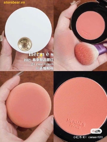 Phấn Má Hồng Hermes Silky Blush Powder 23 Rose Blush Hồng Cam San Hô