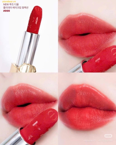 Son Dior Rouge Limited Holiday 2025 — Golden Star Collection 999 Đỏ Thuần