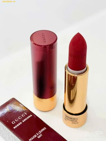 Son Gucci Rouge À Lèvres Mat Limited Vỏ Đỏ 509 Janie Scarlet - màu đỏ lạnh