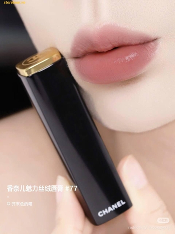 Son Chanel Rouge Allure Velvet Le Rouge Velours Lumineux Lipstick 77 Affranchie Màu Hồng Gỗ