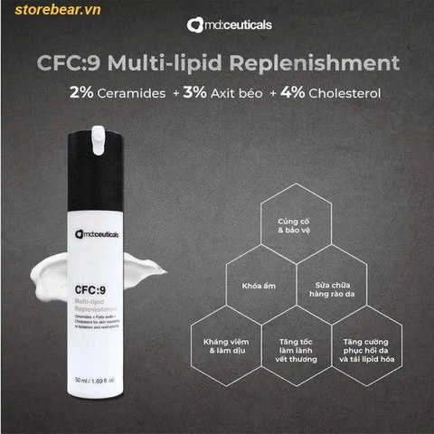 Kem Dưỡng Bổ Sung Đa Lipid Và Tái Cấu Trúc Bề Mặt Da Md:Ceuticals CFC:9 Multi Lipid Replenishment 50ml