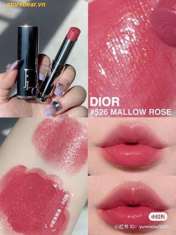 Son Dior Addict Hydrating Shine 526 Mallow Rose - Màu Hồng Khô