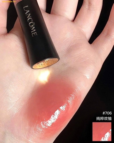 Son Kem Lancôme Rouge Glaze Tintation 706 Màu Hồng Đất