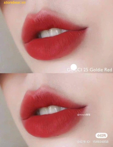 Son Kem Gucci 25 Goldie Red ĐỎ TƯƠI Fullbox