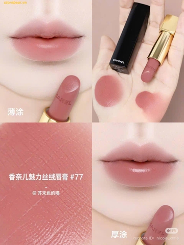 Son Chanel Rouge Allure Velvet màu 77 Affranchie - fullbox