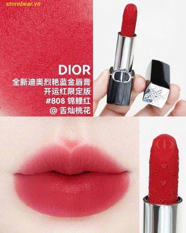 Son Dior Rouge Velvet Limited Edition New Years 2026 Dior 808 - Đỏ Thuần