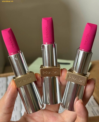 Son Lì Prada Monochrome Hyper Matte Lipstick P55 Fuxia Màu Hồng Cánh Sen