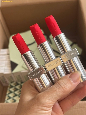 Son Prada Monochrome Soft Matte Lipstick R126 Scarlet Màu Đỏ Cam San Hô