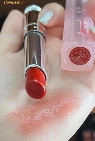 Son Dưỡng Dior Addict Lip Glow Màu 08 Brick Red - Màu Đỏ Đất Fullbox