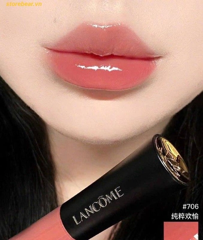 Son Kem Lancôme Rouge Glaze Tintation 706 Màu Hồng Đất