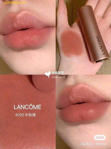 Son Lancome L’absolu Rouge Intimatte 220 French Blush Hồng Cam