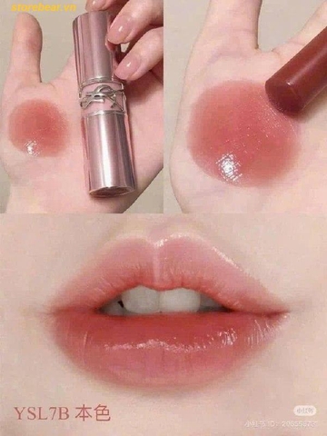 Son Dưỡng YSL Loveshine Candy Glow 7B Nude Pleasure – Màu Cam Nude