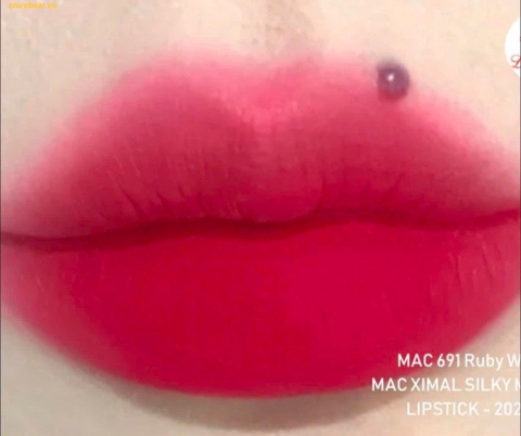 Son MAC Ximal Silky Matte Lipstick 691 Ruby Woo Màu Đỏ Ruby