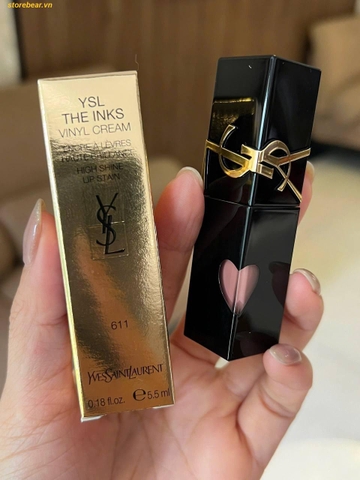 Son Kem Yves Saint Laurent YSL The Inks Vinyl Cream Lip 611 Mauve Provocation Fullbox