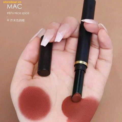 Son Mac Powder Kiss Velvet Blur Slim 876 Nice Spice