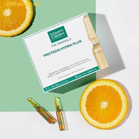Ampoule Dưỡng Ẩm, Làm Săn Chắc & Ngừa Lão Hoá Da - MartiDerm The Originals Proteos Hydra Plus hộp 30 ống