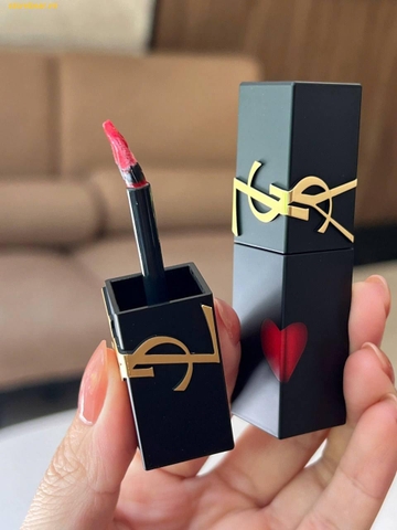 Son Kem YSL The Inks Blur 201 Red Invitation - Đỏ đào