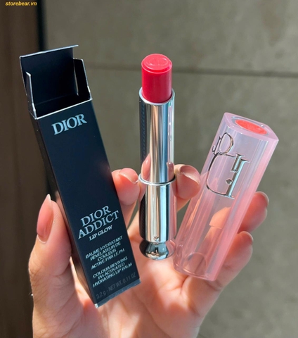 Son Dior Addict Lip Glow Màu 075 Gummy Cam Đào Bản 2025 - Fullbox