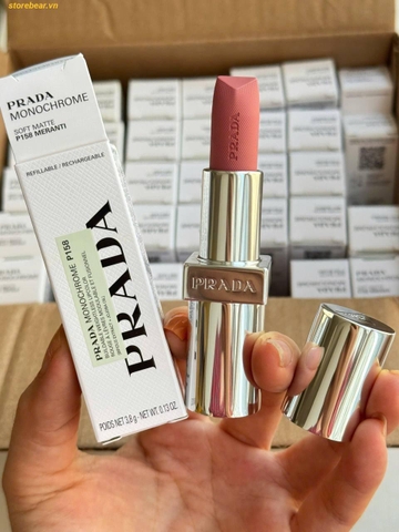 Son Prada Monochrome Soft Matte Lipstick P158 Meranti Màu Hồng Đào