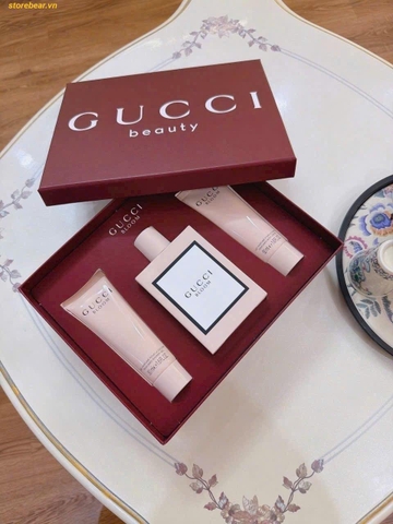 Set Nước Hoa GUCCI Bloom EDP (Nước hoa, sữa tắm, lotion)