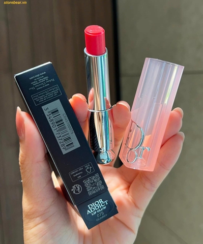 Son Dior Addict Lip Glow Màu 075 Gummy Cam Đào Bản 2025 - Fullbox