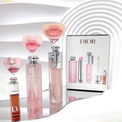SET SON DIOR 3 Thỏi Lip Glow 001 + Lip Maximizer 001 + Maximizer 038