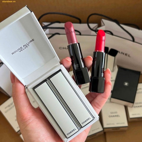 Son Chanel Rouge Allure Velvet – Édition Limitée (Limited Edition) Luminous Matte Lip Colour Set 2 Thỏi Son