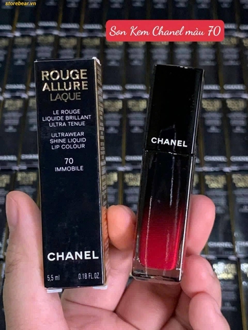 Son Kem Chanel Rouge Allure Laque Màu 70 - Hồng Mâm Xôi
