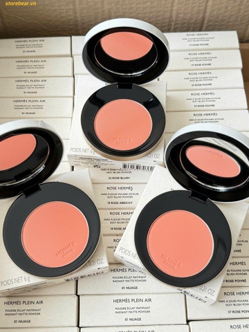 Phấn Má Hồng Hermes Silky Blush Powder 23 Rose Blush Hồng Cam San Hô