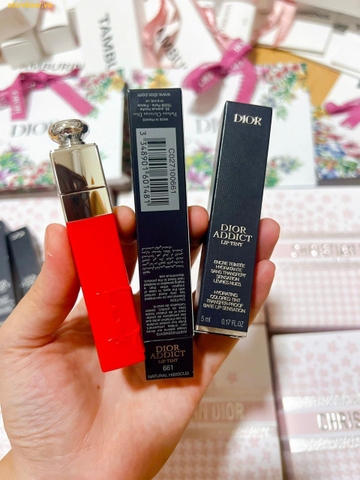 Son Dior Addict Lip Tattoo 661 Natural Red Màu Đỏ Cherry Fullbox