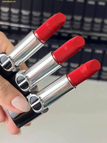Son Rouge Dior Couture Colour Lipstick Velvet Finish Màu 777 Fahrenheit Đỏ Cam Fullsize Fullbox