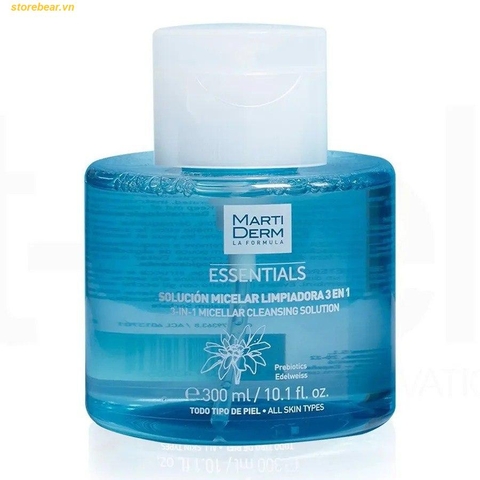 Nước Tẩy Trang Martiderm Essentials Micellar Cleansing Solution 3in1 300ml - Fullbox