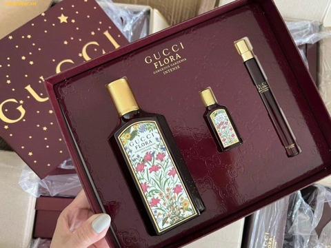 Set Gucci Flora Gorgeous Gardenia Intense 3 món (100ml+10ml+5ml)