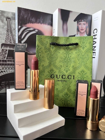 Son Gucci 519 Pauline Red Màu Đỏ Nâu Đất FullBox