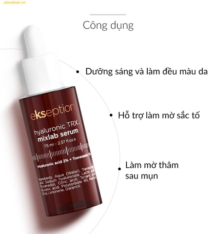 Serum sáng da, mờ nám Ekseption Hyaluronic TRX 75ml