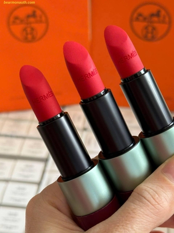 Son Hermes Rouge Matte Lipstick Limited Edition 62 Rouge Feu Màu Đỏ Cam
