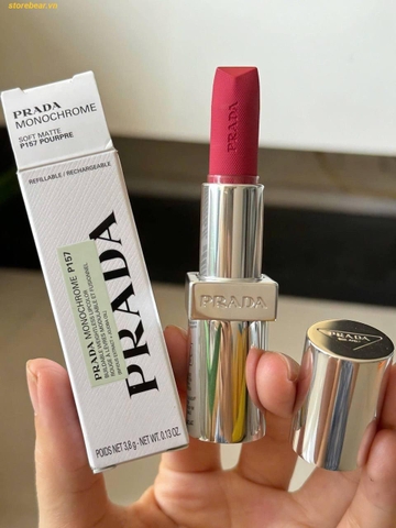 Son Prada Monochrome Soft Matte Lipstick P157 Pourpre Màu Hồng Đào